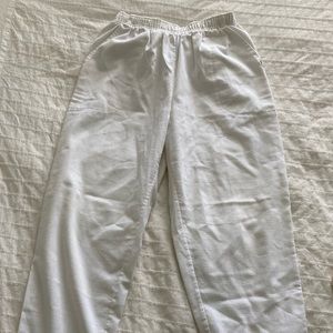 White linen pants
